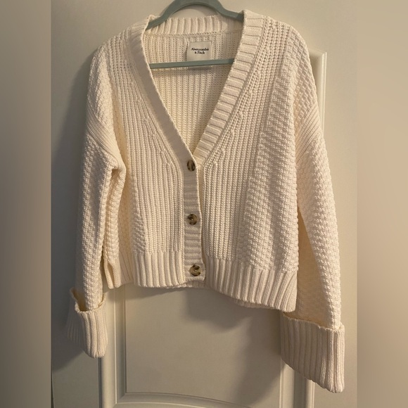 Abercrombie and Fitch Cotton-Blend Seed Stitch Cardigan - Picture 3 of 6